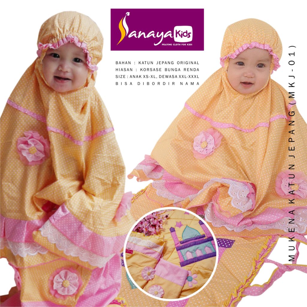 Sanaya Kids Collection Mukena Anak Mukena Terusan Sarung Anak