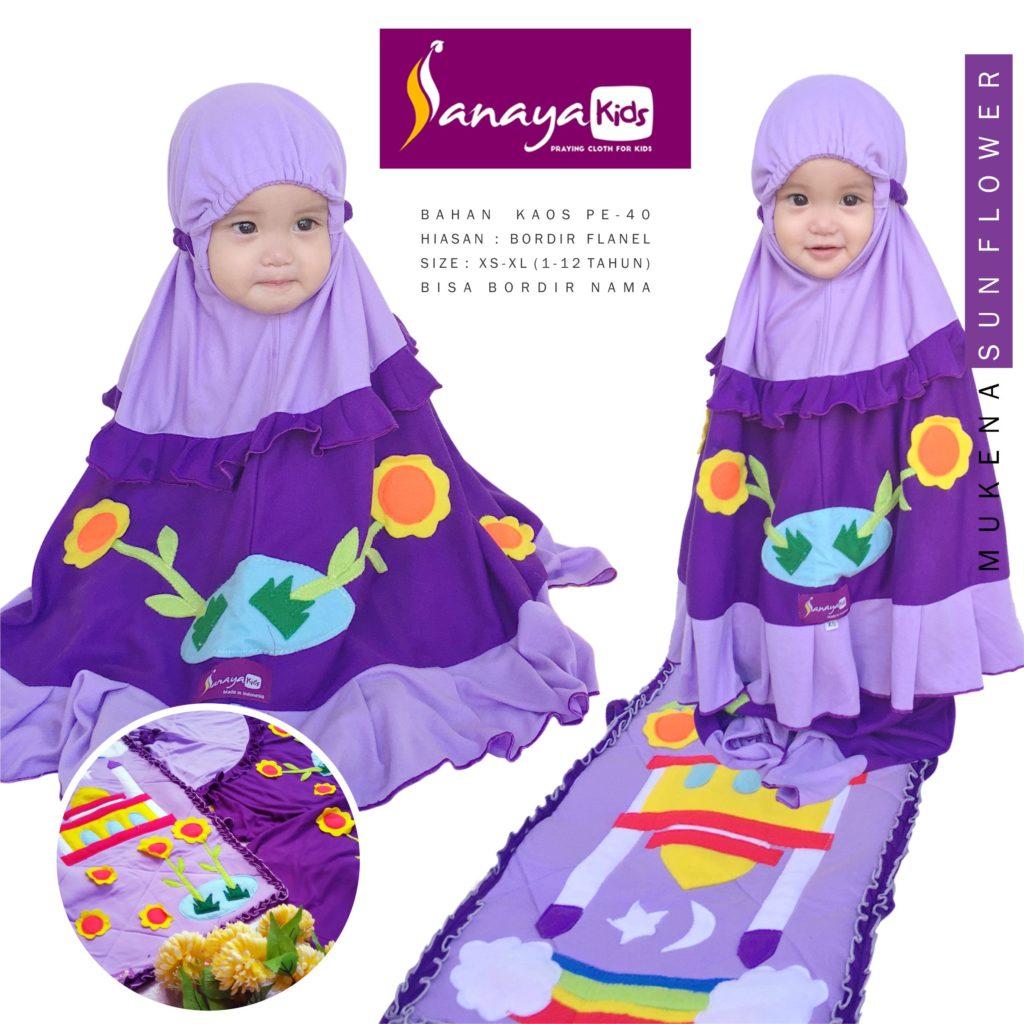 Sanaya Kids Collection Mukena Anak Mukena Terusan Sarung Anak