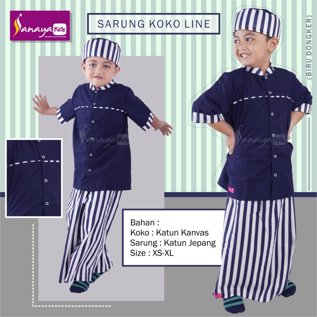 sarung anak instan set koko