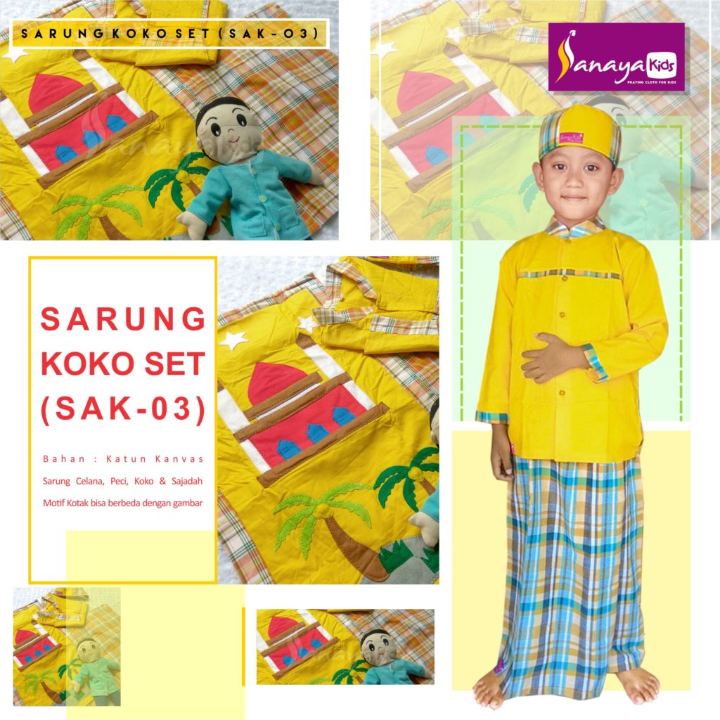 sarung anak instan set koko