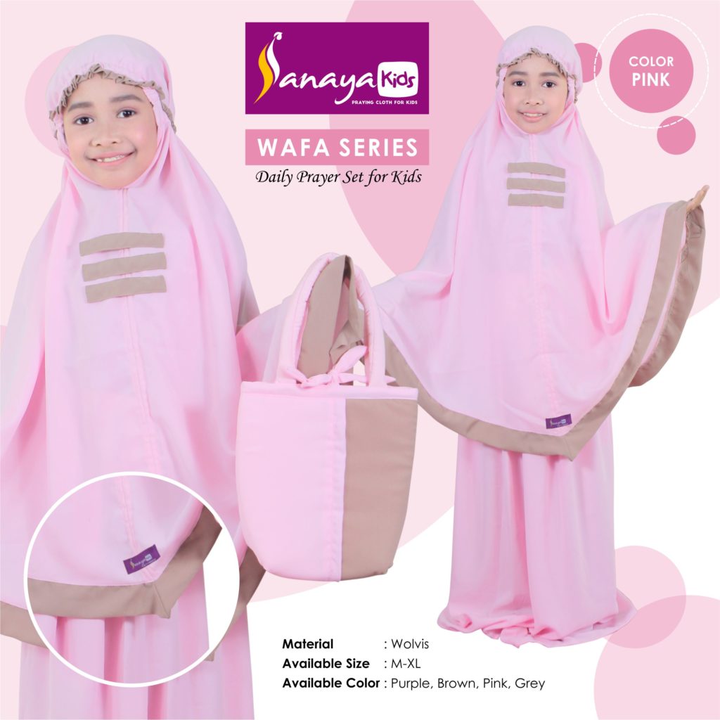 Mukena Anak Harian bahan Wolfis